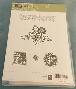 Stampin' Up! ~Fresco Vintage~Juego de sellos de goma~¡Usado! Excelente Estado - Flores - Imagen 1 de 3