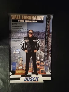 Dale Earnhardt 1996  True Champion Poster 16" X  25" Bush Beer Advertisement ￼ - Picture 1 of 5