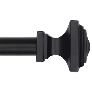 Varillas de Cortina Negras - Ajustables 32 a 88 Pulgadas, Elegante Cuadrado Decorativo Trea... - Imagen 1 de 7