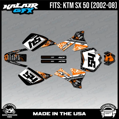 Kit de gráficos para KTM 50SX (2002-2008) MINI ADVENTURE PRO SR JR CYRUS-naranja Foto 1 de 4