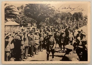BADOGLIO PIETRO GENERALE VICERÉ D’ETIOPIA CARTOLINA AUTOGRAFA CAMPAGNE D’AFRICA - Picture 1 of 6