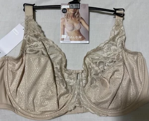 M&S WILD BLOOMS LACE COLLECTION UNDERWIRED FULLCUP BRA In OPALINE NUDE Size 42DD - Picture 1 of 8