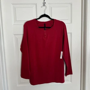 Soma Men's Paint The Town Red Henley Shirt Small - Picture 1 of 4