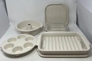 Juego de 6 utensilios de cocina para microondas Rubbermaid bandeja cazuela de tocino para pasteles magdalenas - Imagen 1 de 11