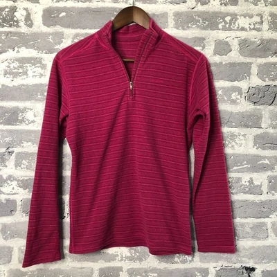Patagonia Fleece Jacket Top Girls Extra Large Magenta Pink Pullover 1/4 Zip Logo - Image 1 of 4