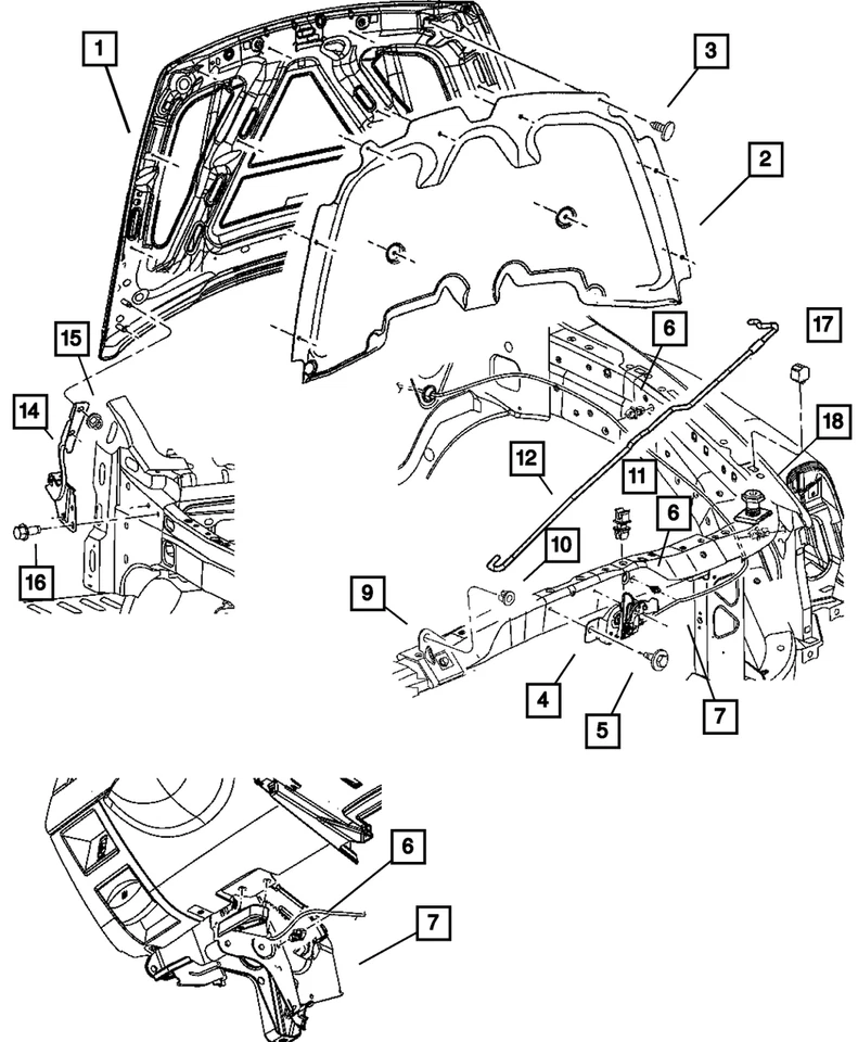 Capucha Mopar original 55362314AB Foto 1 de 1