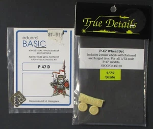 Eduard 1/48th Scale P-47D PE Detail Set No. 87-01 & Resin Wheels Lot - Picture 1 of 1
