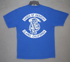 Sons Of Anarchy Shirt Adult Large Blue Graphic Motorcycle Short Sleeve Mens Tee