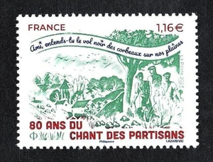 TIMBRE 5686 NEUF XX TTB - 80 ANS DU CHANT DES PARTISANS - MUSIQUE - Imagen 1 de 1