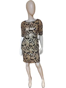 ANTONIO MELANI DRESS gold and black sequin Dress-2 - Picture 1 of 2
