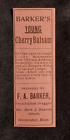 Old Quack Medicine Label Barker's Cherry Balsam FA Barker Druggist Gloucester MA