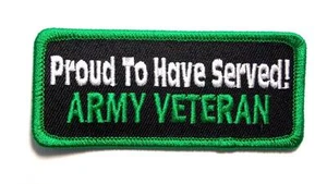 Orgulloso de haber servido al ejército veterano militar parche bordado costura de hierro BSPM0450 - Imagen 1 de 1