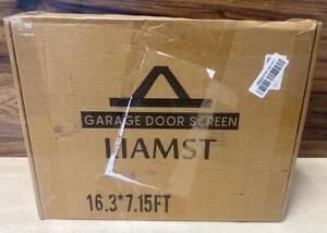 LIAMST Reinforced Fiberglass Garage Door Screen Magnetic, Hands Free 16x7FT