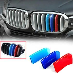 For BMW F15 F16 X5 X6 Tri Color M Sport Front Kidney Grille Insert Trims Cover - Picture 1 of 13