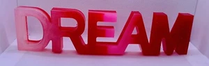 Sign Dream Shelf Sitter Desktop Dorm Word Art Decoration Gift Present - Foto 1 di 3