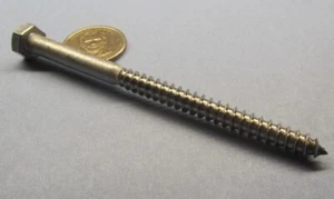 316 Stainless Steel Hex Head Lag Screw 5/16 Threads x 4.50" Length, 5 pcs - Picture 1 of 13