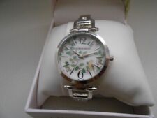 LAURA ASHLEY LADIES SILVER BAND AVERY GARDEN PRINTED DIAL WATCH-NEW IN BOX+MORE