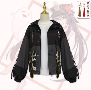 Anime Genshin Impact Hu Tao Cosplay Casual Sweatshirt Unisex Costumes Coat - Picture 1 of 15