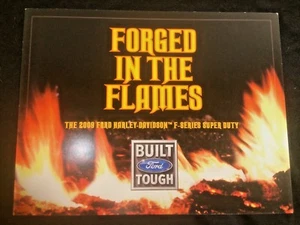 Ford Harley Super Duty 2009 folleto tarjeta promocional plegable forjado en llamas raro - Imagen 1 de 5