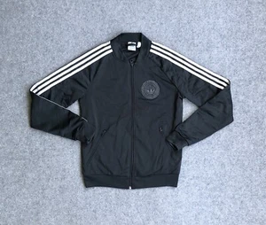 ADIDAS Retro Damen Trainingsjacke Langarm Gr. 8/L Sportjacke Logo A7701 Schwarz - Bild 1 von 10