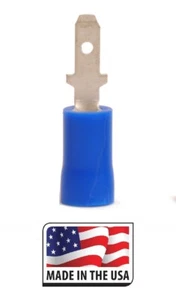(100) 16-14 AWG SCHNELLTRENNUNG VINYL (STECKER) .110 SPATENSTECKER Made in USA - Bild 1 von 1