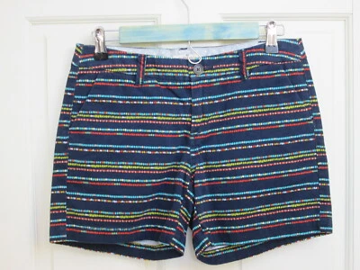 Шорты повседневные женские Merona синие размер 2 талия 31 оранжевые зеленые 62-22899 - Изображение 1 из 4