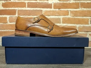 Cole Haan C12445 Mens 10M Giraldo Double Monk Strap British Tan Leather - Picture 1 of 10