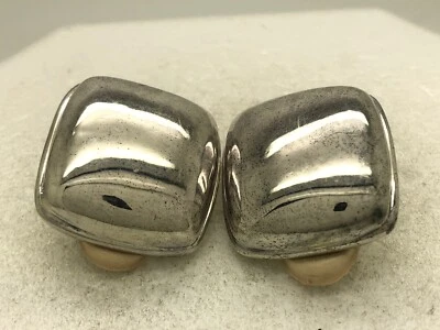 "Pendientes cuadrados modernistas de plata esterlina SSD Simon Sebag Designs 1"" 16,5 g" Foto 1 de 4