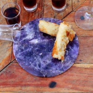 Tablero de queso amatista de 6""x6"", regalo de boda, tabla de cortar grabada decoración del hogar - Imagen 1 de 3