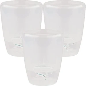 - Self Watering Orchids Pots Set of 3 - Wicking Planter for Flowers - Water Leve - Picture 1 of 12