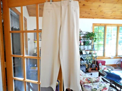 QVC Dialogue Khaki/Tan 62/33/5 Poly/Rayon/Span Wide Leg PANTS Sz 14 Excellent - Image 1 of 2