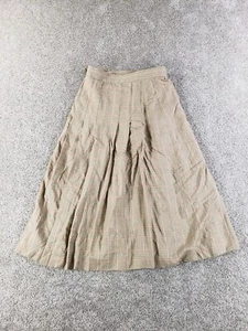 Falda de lana mediana Florence Paris para mujer beige forrada a cuadros vintage años 50 - Imagen 1 de 13