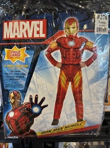 New! Marvel Avengers Iron Man Muscle Child Large Costume - Picture 1 of 3