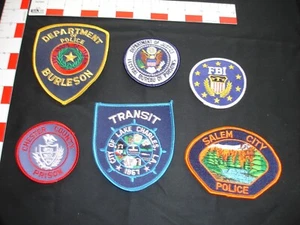 police sheriff security  department vintage patch set for display - Picture 1 of 7
