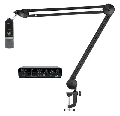 Mackie EM-91CU Condenser Microphone+Warm Audio Boom Arm+Recording Interface - Image 1 of 4