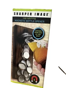 Sharper Image Cap Catching Magnetic Bottle Opener, New Open Box - Picture 1 of 2