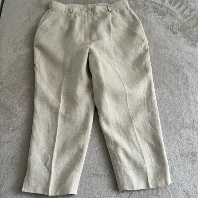 Pantalones Cortos Appleseed's Para Mujer Talla 16 Pierna Recta Minimalista Beige Lino Irlandés Foto 1 de 4