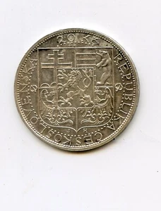 1937 REPUBBLICA CECA - 20 CORONE - ARGENTO - Foto 1 di 2