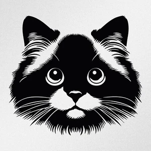 Ragdoll Cat Face Car Laptop Motorbike Vinyl Decal Sticker (ia) - Picture 1 of 9