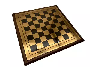 Vintage Chess Board Metal Wooden Large - Picture 1 of 12