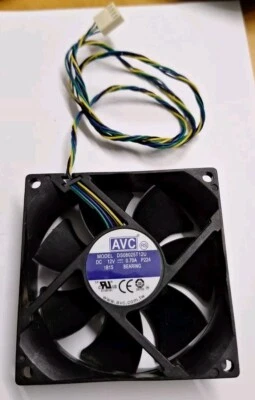 AVC DS08025T12U 8025 80mm x 80mm x 25mm Cooler Cooling Fan DC 12V 0.7A 4Pin B128 - Image 1 of 4