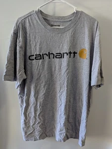 Camisa Carhartt Para Hombres Calce Suelto Manga Corta Logo Gráfico Grande Gris - Imagen 1 de 9