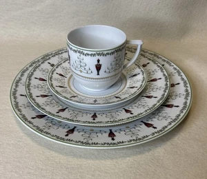 Bernardaud Grenadiers Happy Holidays Dinner 10 1/4” Dessert 8.25” Cup & Saucer - Picture 1 of 19