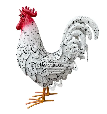 Chicken Rooster Decorative Metal Standing Animal Home Garden Sculpture Statue - image 1 of 4