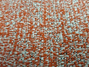 Woven Tweedy "Pepper Blend" Red/White/ Pepper Cotton & Linen Blend 2.25 Yds HBF - Picture 1 of 4