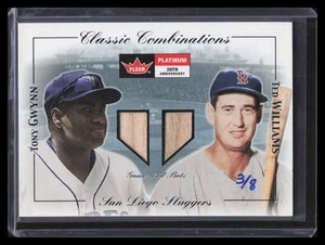 2005 National Pastime Buyback Ted Williams Gwynn Dual Bat 3/8 2001 Classic Combo - Picture 1 of 2