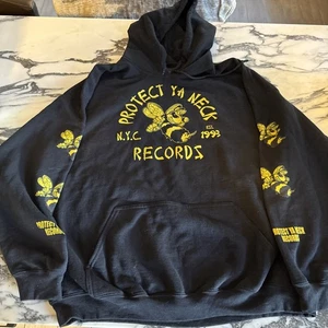 Protect Ya Neck Records Hoodie Mens Small Wu Tang Black Yellow Bee NYC 1993 XXL - Picture 1 of 7