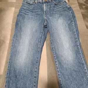 Madewell Mens 30 Tapered Blue Jeans Zipper Button Closure Distressed 99% Cotton - Picture 1 of 12