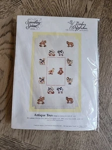 Candamar Something Special Cross Stitch Baby Afghan Kit Antique Toys New Vintage - Picture 1 of 5