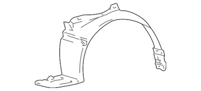 Genuine Hyundai 2002-2005 Sonata Fender Liner 86812-3D000 - Image 1 of 2